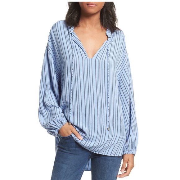 FREE PEOPLE Rythym of the Night striped tunic top - Picture 1 of 7